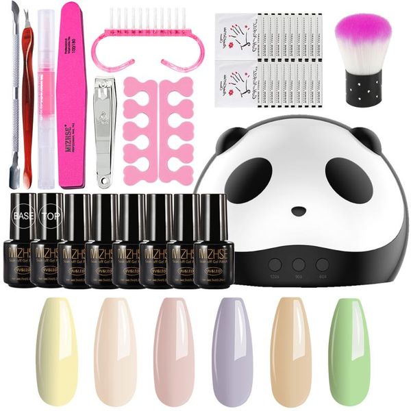

nail art kits mizhse gel polish manicure tools kit 36w uv led lamp dryer pure colors varnish set for lacquer