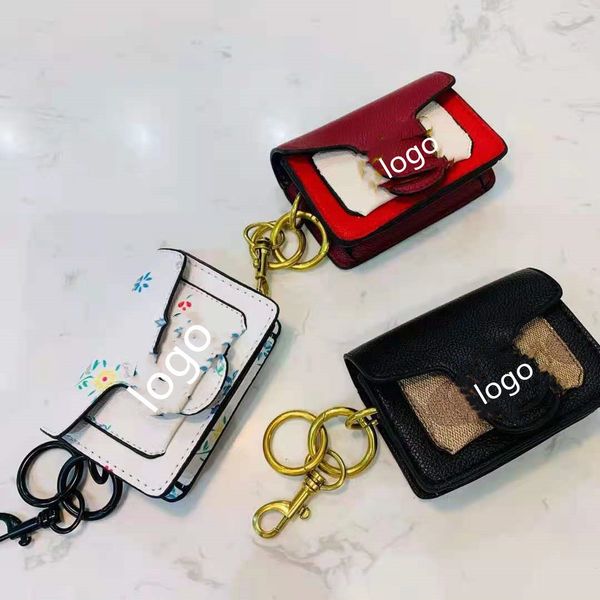 

2021 color matching tiger c buckle card bag holding mini wallet key xm, Red;black