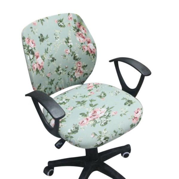

chair covers printed office elastic computer slipcover removable rotating stretch housse de chaise