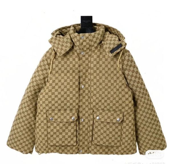 

21ss winter men outerwear coats men's women's down cotton jacket warm cotton padded clothes denim coat, Black