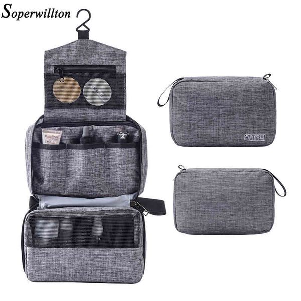 

soperwillton makeup toiletry s travel men women hanging cosmetic bag bathroom waterproof shower organizer toilettas #9002