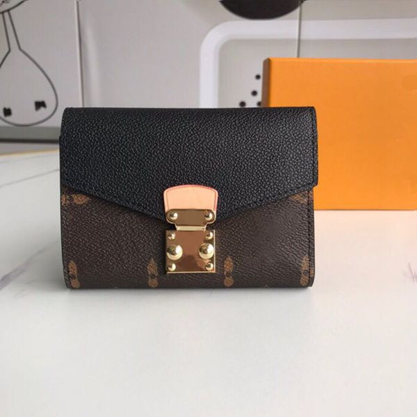 

luxury designer c62 new season men's and women's small wallet folding zipper key bag cardholder, Red;black