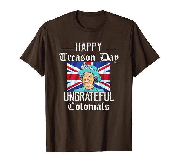 

happy treason day ungrateful colonials 4th of july t-shirt, White;black