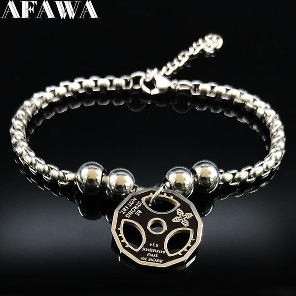 

charm bracelets motion stainless steel chain bracelet women silver color bangles jewelry pulseras acero inoxidable mujer b18368, Golden;silver