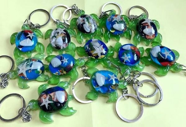 

30 pcs fashion color style tortoise keychain vogue jewelry, Slivery;golden