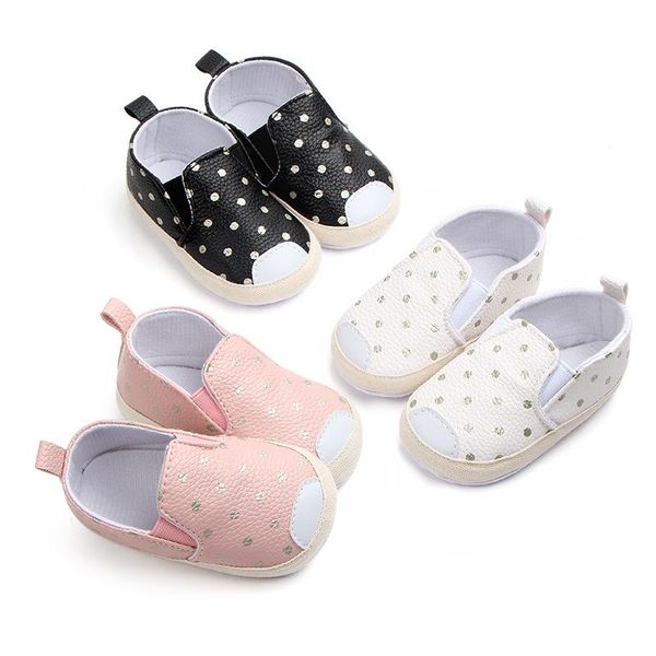 

first walkers cute 1 pair dot girl crib bed baby shoes walkers,kid antislip soft shoes,lovely infant/born pre-walker