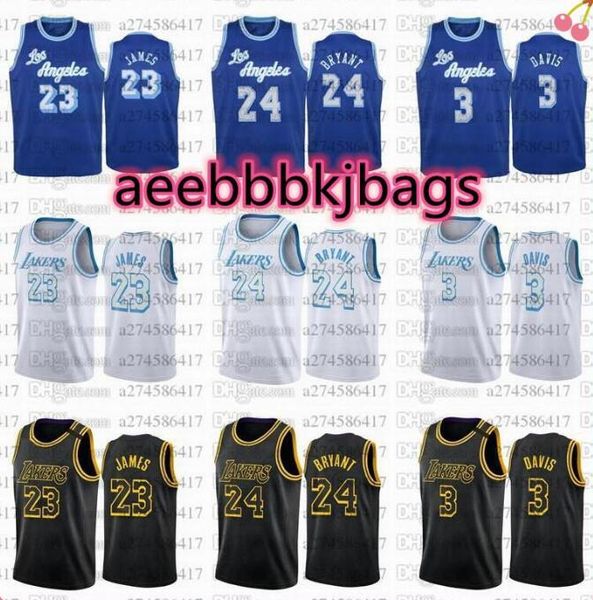 

men basketball jerseys 23 lebron6 james anthony 3 davis 20 21 jersey dd, Black;red