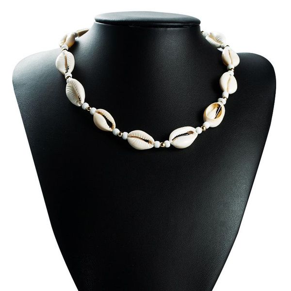 

chokers summer ocean wind jewelry shell necklace beach fashion clavicle chain, Golden;silver