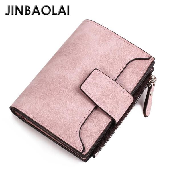 

wallets jinbaolai fashion casual with coin pocket cash purses for boys girls female card holders ladies, Red;black