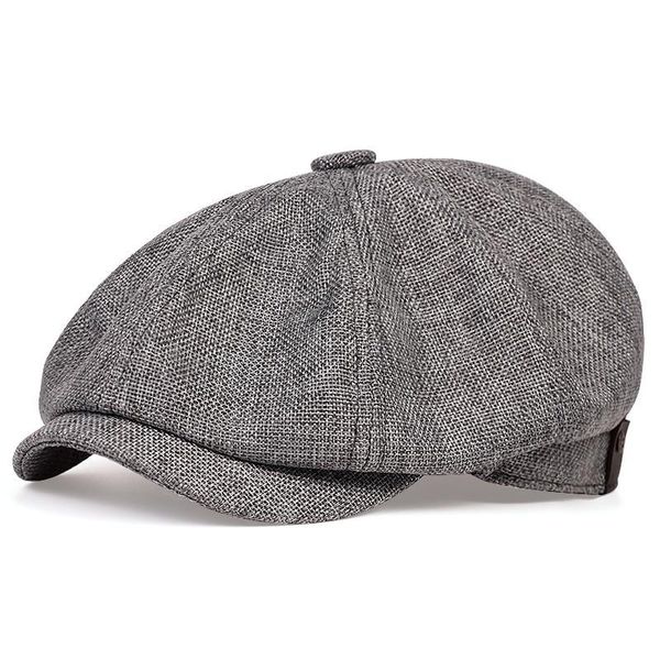 

wide brim hats men casual spaper salesman hat and najaar dunne retro baret fashion wild random eight-cornered, Blue;gray