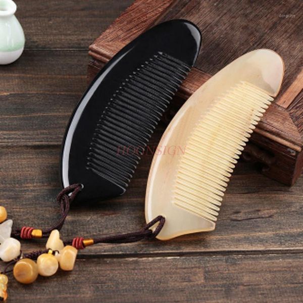 

natural hair comb horn genuine pure combs children home long loss portable hairbrush hairdressing supplies1, Silver