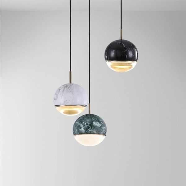 

pendant lamps post-modern marble ball lamp for room bedside restaurant bar led hanging light fixtures
