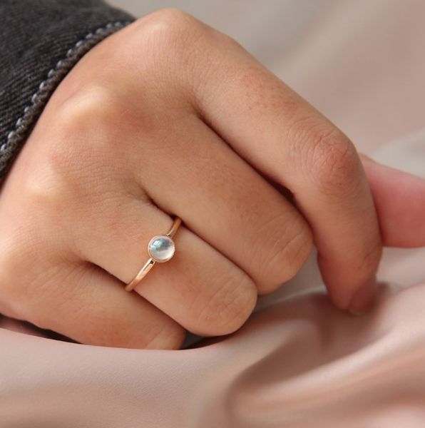 

european and american fashion personality solitaire simple metal geometric pearl ring circle female, Golden;silver