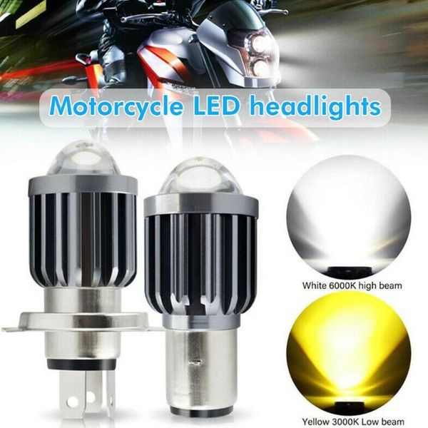 

car headlights motorcycle h4 three claw h6 white yellow light integrated far and modification electric headlight near spotlight a0s6