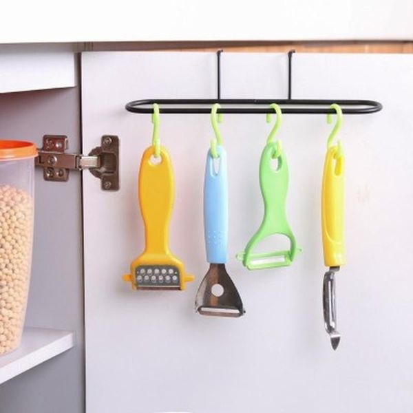 

towel racks kitchen rag rack perforated door-back bathroom nail-brief hook bar accessories