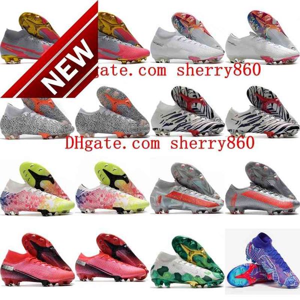 

2022 mens boys soccer shoes mercurial superfly 7 elite 13 fg cleats women children football boots cr7 neymar size 35-45