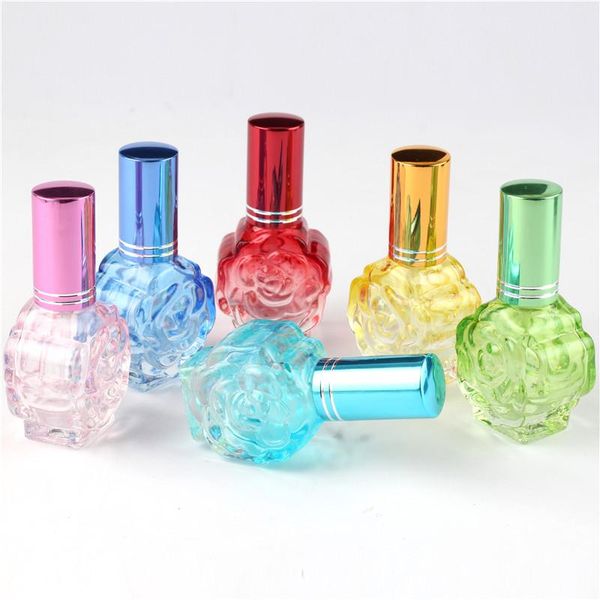 

storage bottles & jars 10ml colorfull glass women perfume bottle refillable empty cosmetic water spray oblate shape portable reuse beauty to