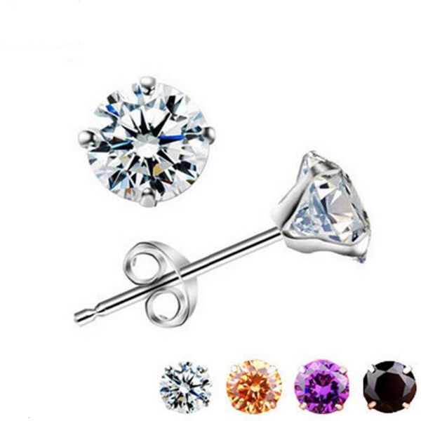 

pure earrings crystal zircon earrings classic claw