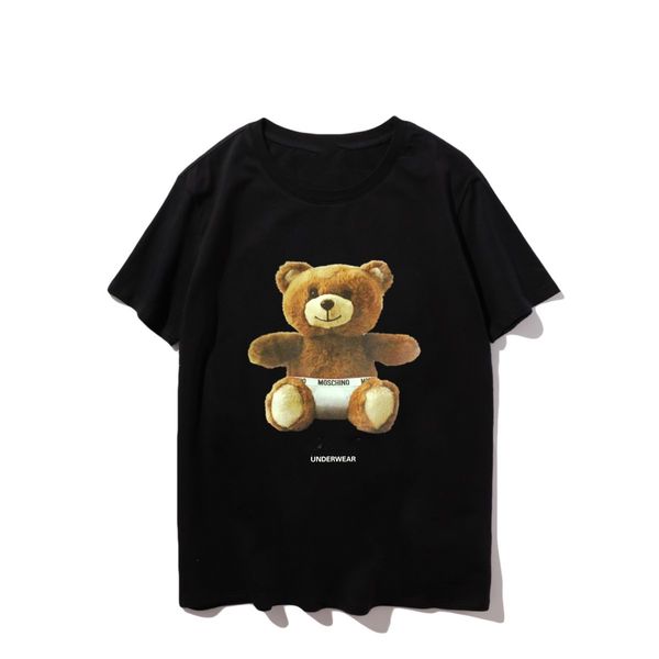 

fashion mens t shirt summer short sleeve printing t-shirt men women tees couples casual clothes large size 04, White