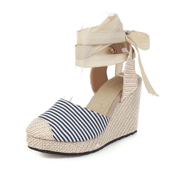 

sandals all melody weave wedges wedgies party platform high heel espadrilles elegant cross tied casual zapatillas mujers bonita t6ui, Black