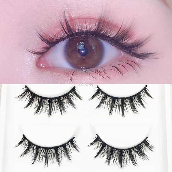 

false eyelashes yokpn 5 pairs naturally wear everyday sharp tail thick simulation cross makeup lashes