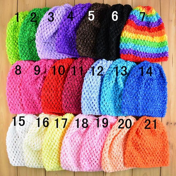 

colorful baby crochet beanie hats infant handmade knit waffle hat string wheat caps newborn cap 21colors, Yellow