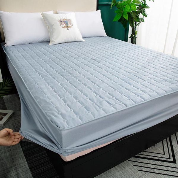 

sheets & sets household bedding solid color bed sheet mattress protection cover waterproof 5 colors full-size home textiles