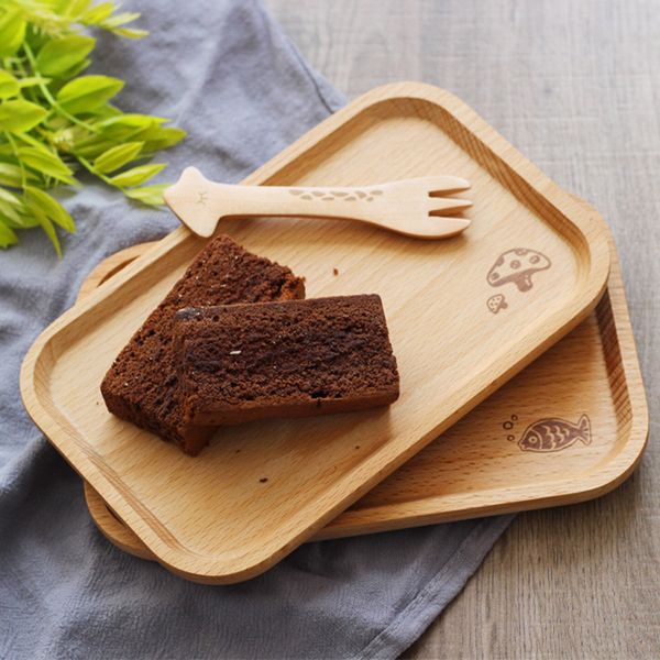 

rectangle wooden tray dinner plate food dessert tea plates party nack candy dishes