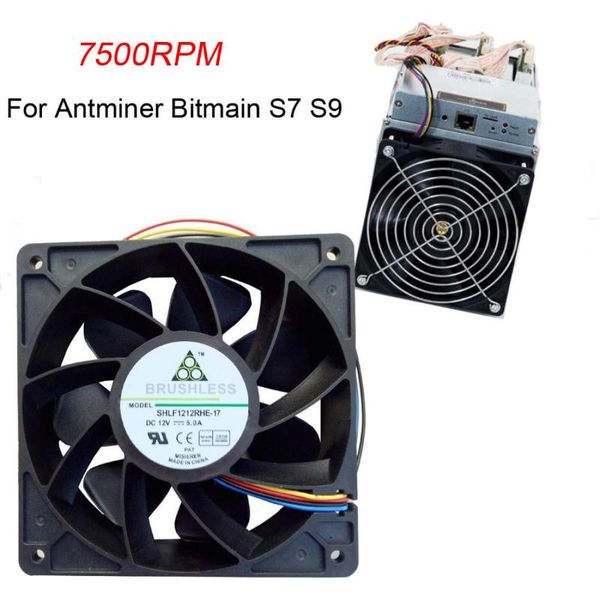 

4-wire original server dual connector 7500rpm cooling fan replacement 4-pin for antminer bitmain s7 s9#s lappads