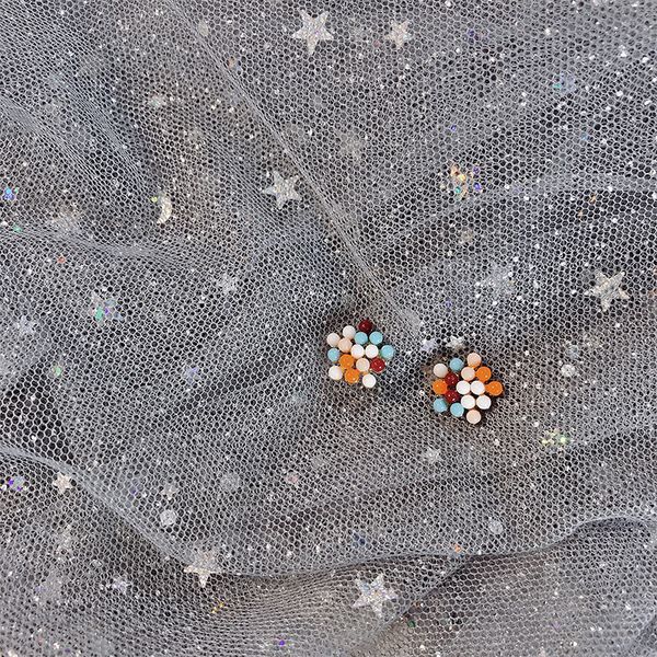

apply sweet girl heart fashion color stud earrings daily wild silver earrings simple earrings wholesale jewelry