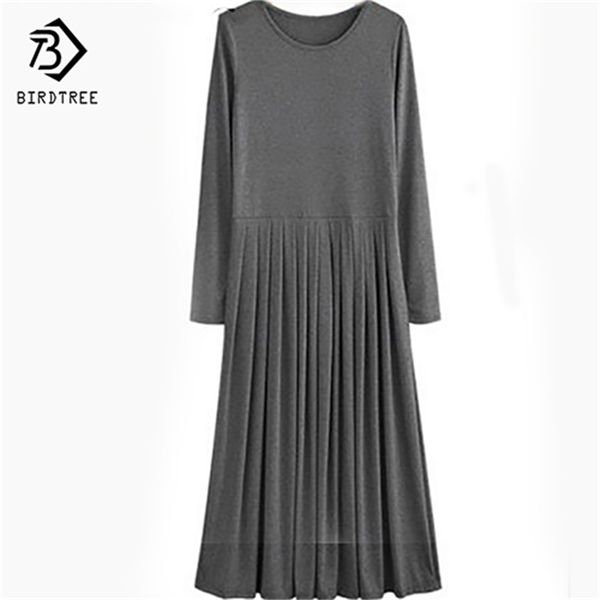 

autumn plus size 5xl ankle-length dresses with sashes full sleeve casual long maxi pleated shirt dress grey black xxxxl d63304r 210419, Black;gray