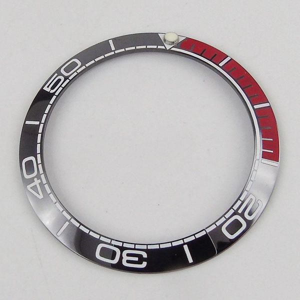 

repair tools & kits 38mm black orange ceramic watch bezel insert fit 40mm sub/gmt automatic movement men's