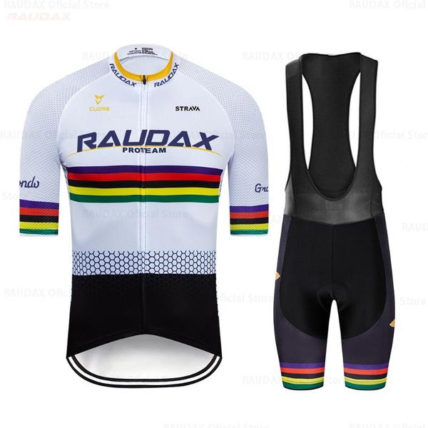 

racing sets raudax team cycling jersey set 2021 strava man summer mtb race clothing ropa ciclismo outdoor riding bike uniform, Black;blue