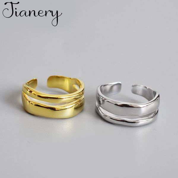 

trendy personality punk chains rings for women lady resizable size party jewelry charm gifts 2021 wedding, Slivery;golden