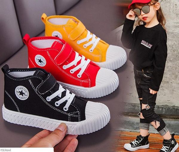 

children canvas shoes boys sneakers girls tennis kids footwear toddler autumn spring chaussure zapato casual sandq baby athletic & outdoor, Black