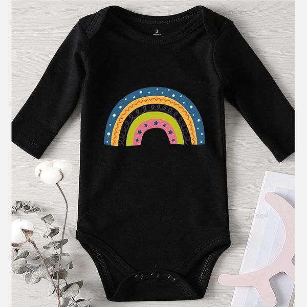 

girls outfits toddler rompers fall clothes for kids born boys winter baby clothing rainbow printed items jumpsuits, Blue