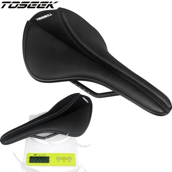

bike saddles toseek mtb road lightweight bicycle seat saddle eva+microfiber leather breathable comfortable racing