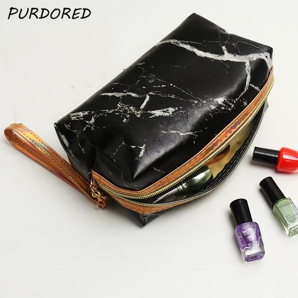 

pc marble cosmetic bag for women marbling makeup travel wash toiletry make up organizer kosmetyczka bags & cases