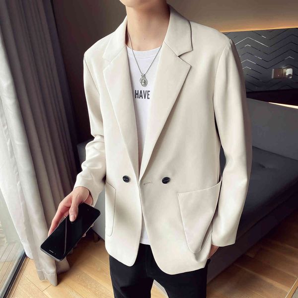 

men's suits & blazers suit simple an ocasional streetwear loose button during the entire blazer men clothing jack 5nqk, White;black
