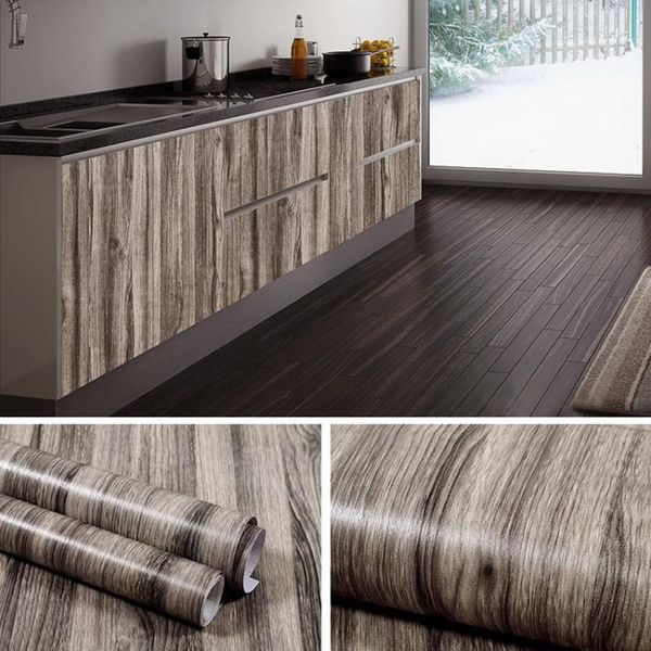 

wallpapers thicken wood grain 3d self adhesive wallpaper waterproof for bedroom wardrobe sticker furniture home decoration