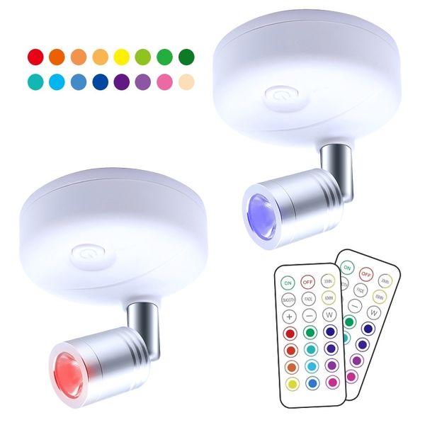 

13 color wireless rgb remote control cabinet ing angle adjustable atmosphere led patting small night light