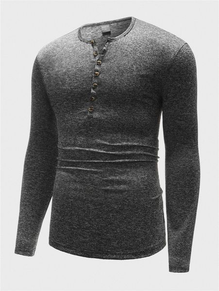 

men button half placket fitted tee i15i#, White;black