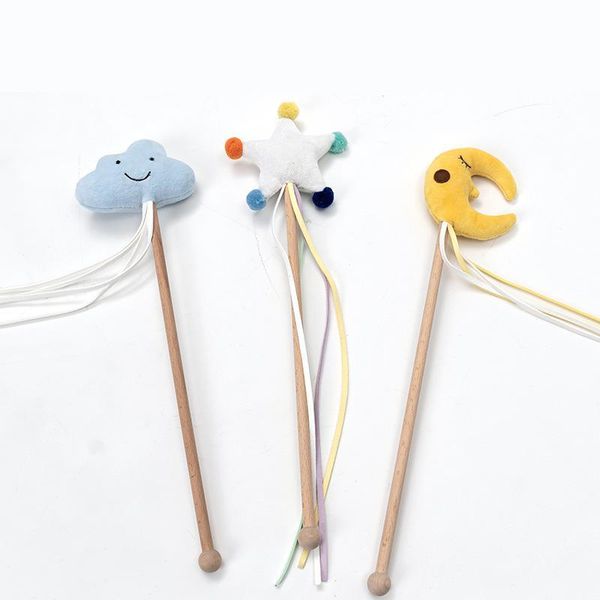 

cat toys starry funny stick pole toy handmade pp cotton pet supplies