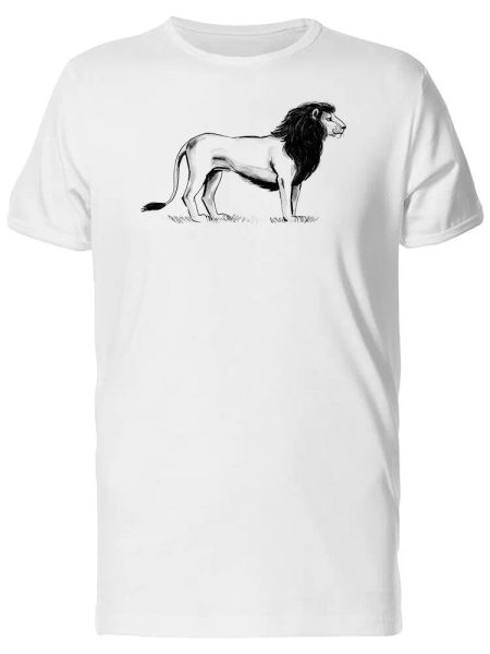 

Cool Lion Grunge Sketch Men's Tee -Image by Shutterstock, White;black