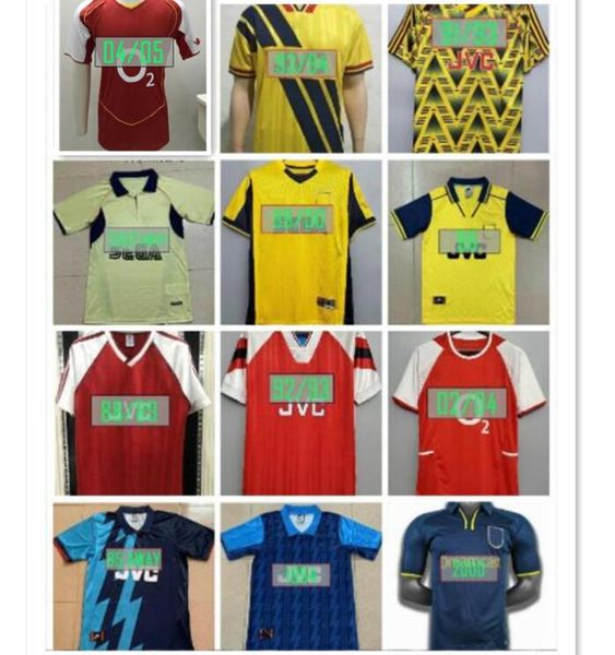 

2000 2002 retro soccer jerseys highbury 1998 1999 bergkamp 94 95 96 97 tierney red camiseta futbol 07 08 adams football shirt, Black;yellow