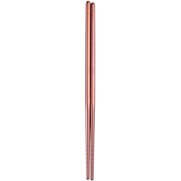 

chopsticks 1 pair non-slip stainless steel chop sticks reusable chinese tableware gift portable kitchen tools wedding supplies