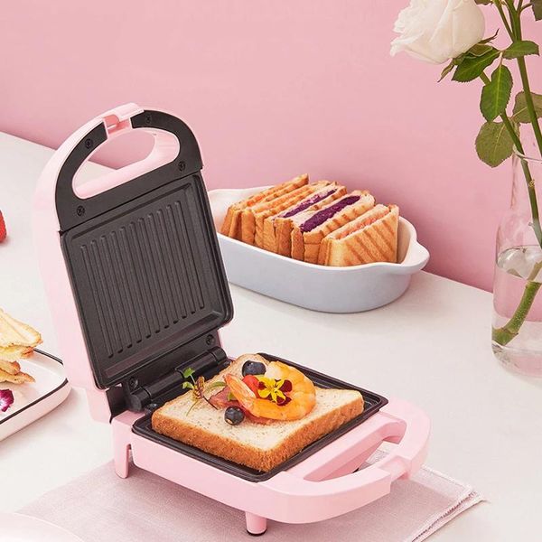 

mini electric sandwich maker waffle toaster baking multifunction breakfast machine frying pan sandwichera 650w 220v eu bread makers