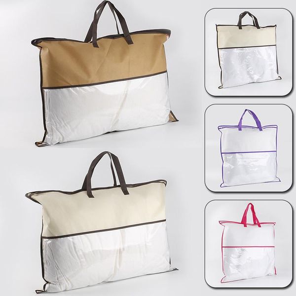 

storage bags 1pc bag non-woven fabric home textile organizer creative pillow tote
