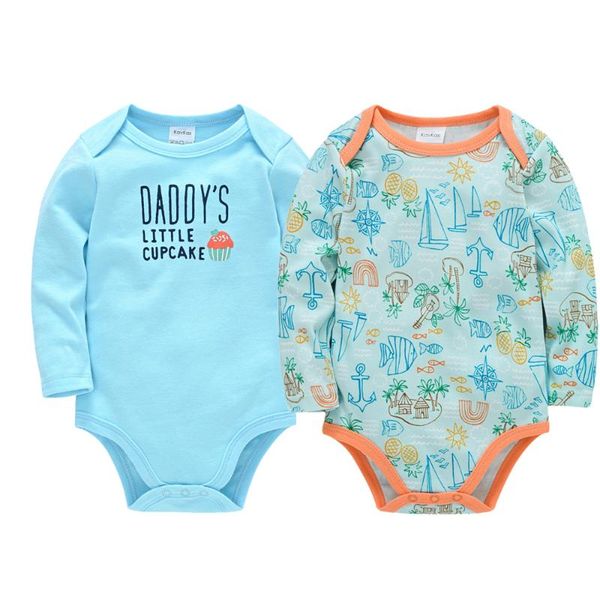 

rompers infant cotton baby bodysuit roupa cute print boy girls clothes autumn o-neck onesie long sleeve jumpsuit toddlers outfits, Blue