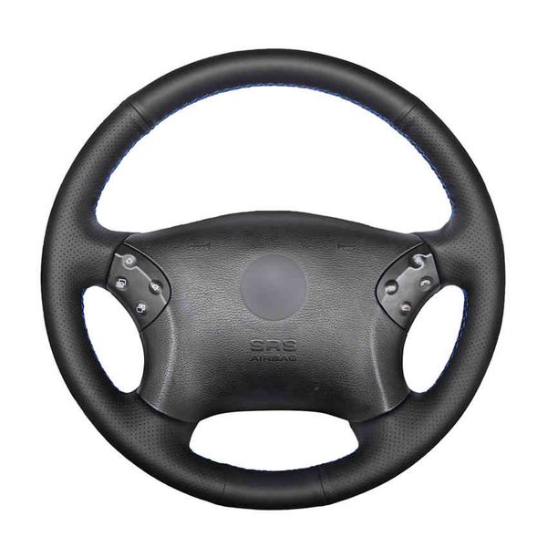 

hand-stitched black pu artificial leather car steering wheel cover for mercedes c-class w203 2000-2007 c32 amg 2002-2003